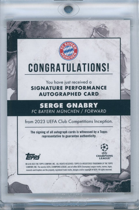 2023 Topps Inception UEFA Serge Gnabry Auto 04/10