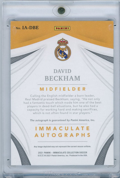 2021 Panini Immaculate #IA-DBE David Beckham 14/15 Auto