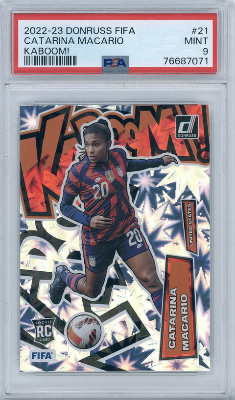 2022/23 Panini Donruss FIFA #21 Catarina Macario Kaboom PSA 9