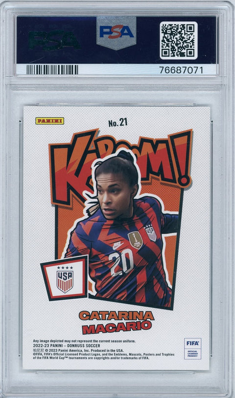 2022/23 Panini Donruss FIFA #21 Catarina Macario Kaboom PSA 9