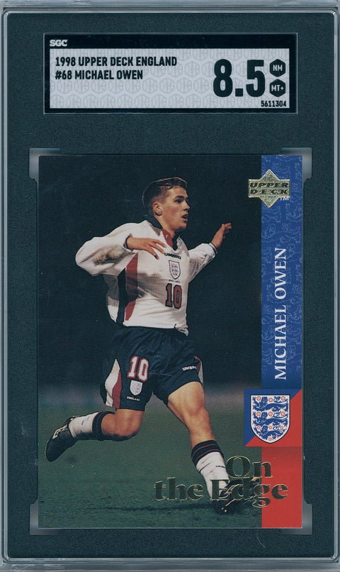 1998 Upper Deck Soccer England #68 Michael Owen On the Edge SGC 8.5