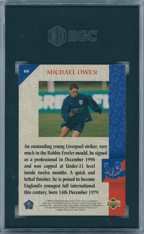 1998 Upper Deck Soccer England #68 Michael Owen On the Edge SGC 8.5