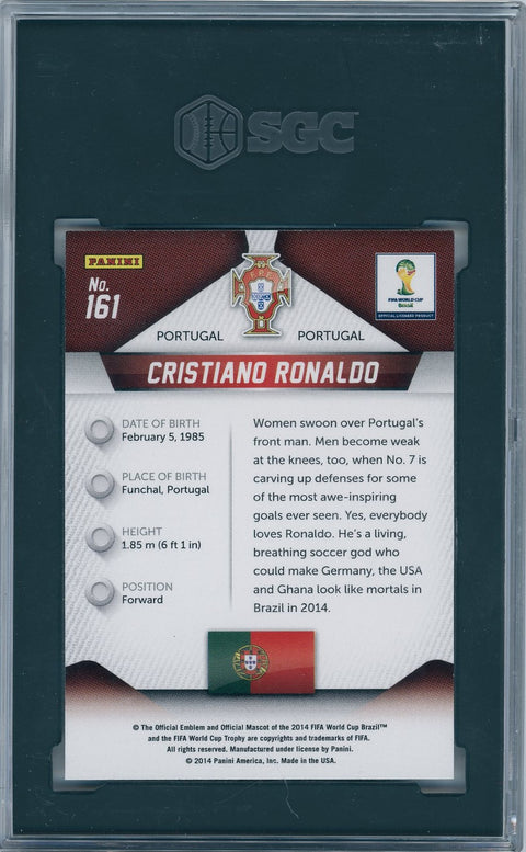 2014 Panini Soccer World Cup Prizm 2014 #162 Cristiano Ronaldo SGC 9.5