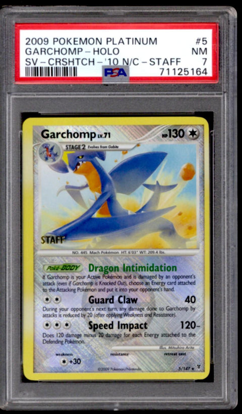 Pokemon Supreme Victors Platinum National Championship STAFF Promo Garchomp 5/147 PSA 7