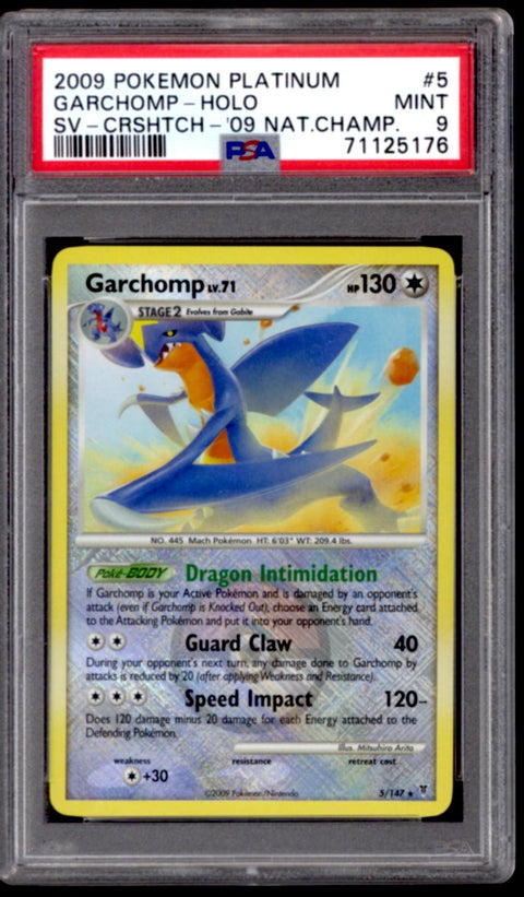 Pokemon Supreme Victors Platinum National Championship Promo Garchomp 5/147 PSA 9 *176