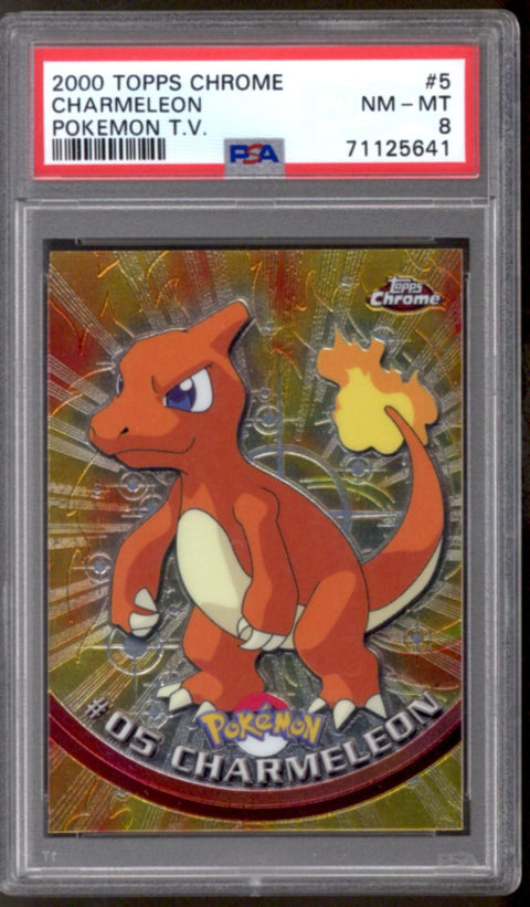 Pokemon Topps Chrome Charmeleon 5 PSA 8