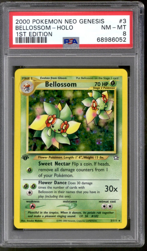 Pokemon Neo Genesis 1st Edition Bellossom 3/111 PSA 8