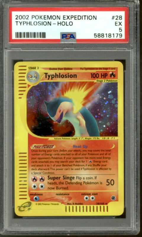 Pokemon Expedition Typhlosion 28/165 PSA 5