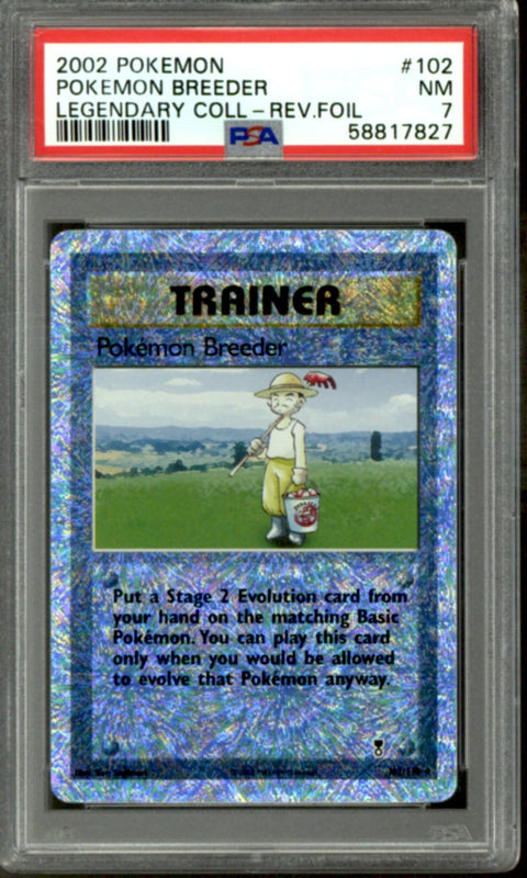 Pokemon Legendary Collection Reverse Holo Foil Pokemon Breeder 102/110 PSA 7