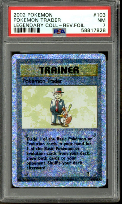 Pokemon Legendary Collection Reverse Holo Foil Pokemon Trader 103/110 PSA 7