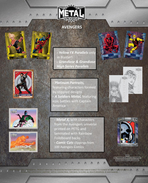 Marvel Metal Universe Avengers Trading Cards 6-Pack Blaster (Upper Deck 2024)