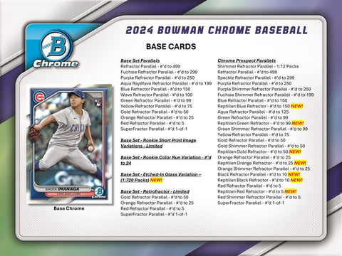 2024 Bowman Chrome Baseball Hobby