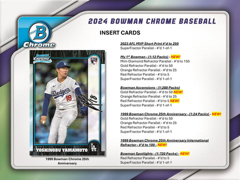 2024 Bowman Chrome Baseball Hobby