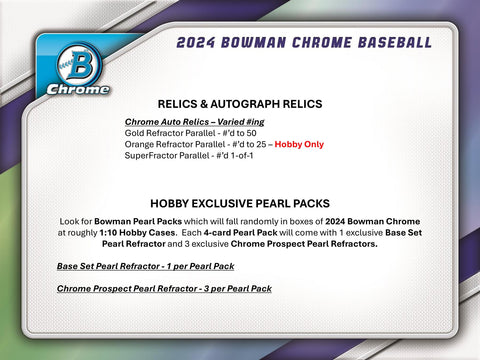 2024 Bowman Chrome Baseball Hobby