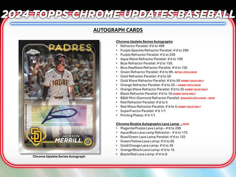 2024 Topps Chrome Update Series Baseball Breaker Delight