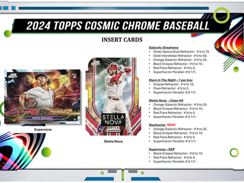 2024 Topps Cosmic Chrome Baseball Hobby