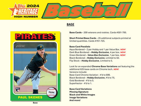 2024 Topps Heritage High Number Baseball 8-Pack Blaster