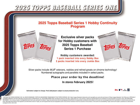 2025 Topps Series 1 Baseball Hobby Jumbo