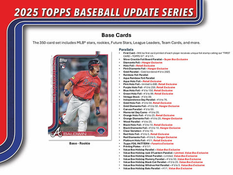 2025 Topps Update Series Baseball 7-Pack Blaster