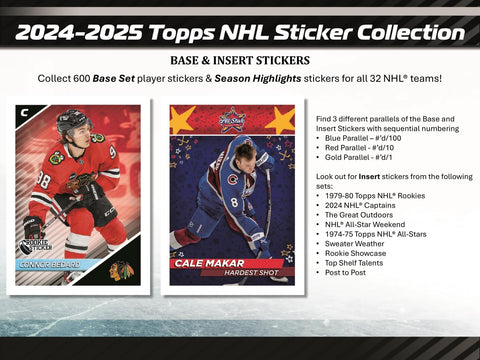 2024/25 Topps NHL Hockey Sticker Collection