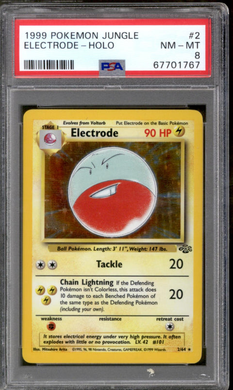 Pokemon Jungle Electrode 2/64 PSA 8