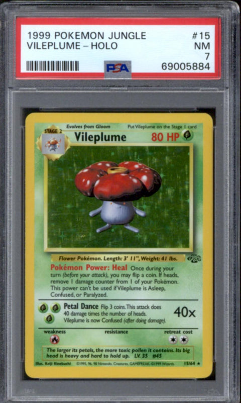 Pokemon Jungle Vileplume 15/64 PSA 7