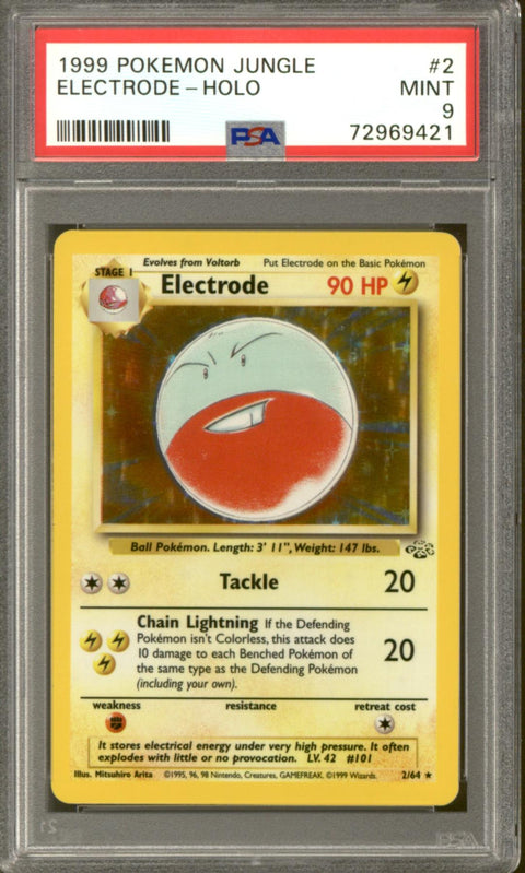 1999 Pokemon Jungle Electrode 2/64 PSA 9