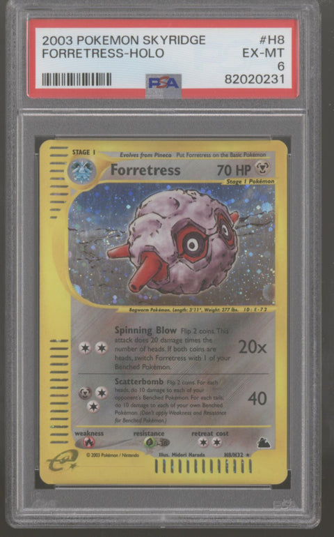 Pokemon EX Skyridge Forretress H8/H32 PSA 6