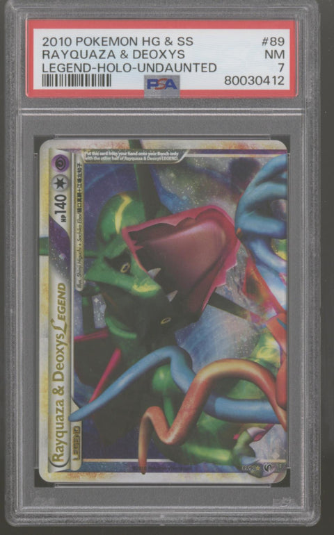 Pokemon Undaunted Rayquaza & Deoxys Legend Top 89/90 PSA 7