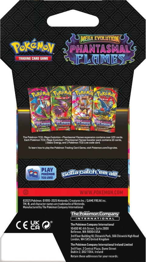 Pokemon Mega Evolution: Phantasmal Flames Sleeved Booster