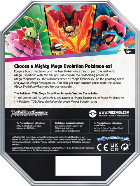 Pokemon Mega Evolution: Ascended Heroes Tin