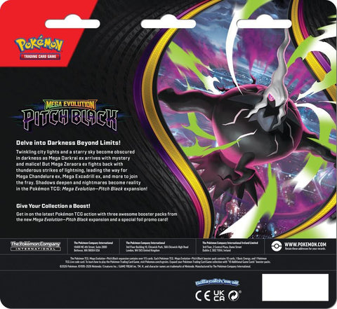 Pokemon Mega Evolution: Pitch Black 3-Pack Blister