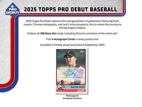 2025 Topps Pro Debut Baseball Hobby Jumbo