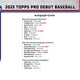 2025 Topps Pro Debut Baseball Hobby Jumbo