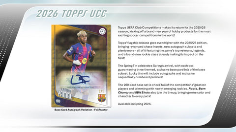2025/26 Topps UEFA Club Competitions Soccer Spring Tin