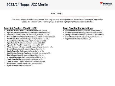 2023/24 Topps Chrome Merlin UEFA Club Competitions Soccer 7-Pack Blaster