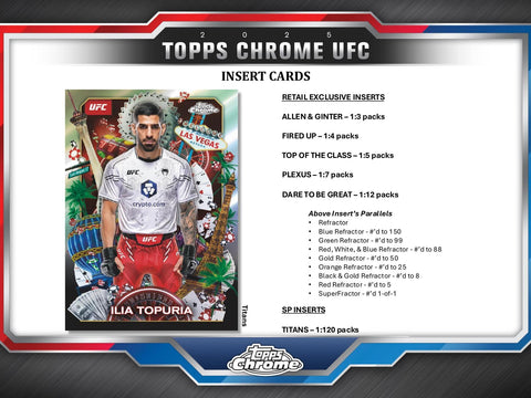 2025 Topps Chrome UFC 6-Pack Blaster