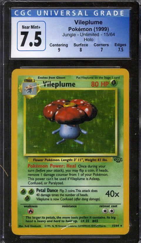 Pokemon Jungle Vileplume 15/64 CGC 7.5