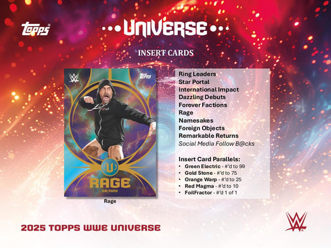 2025 Topps WWE Universe Wrestling Hobby