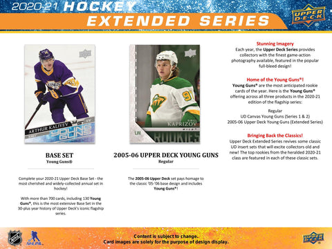 2020/21 Upper Deck Extended Series Hockey 7-Pack Blaster