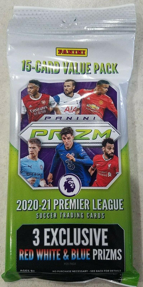 2020/21 Panini Prizm Premier League EPL Soccer Jumbo Value (Red White & Blue Prizms!)
