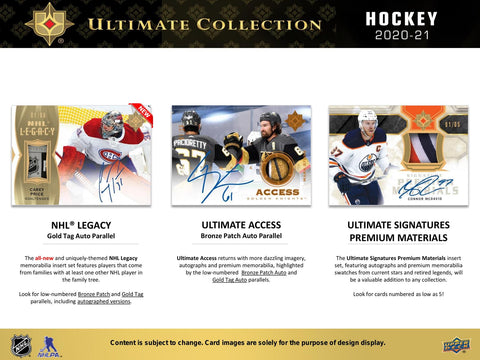 2020/21 Upper Deck Ultimate Collection Hockey Hobby