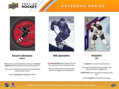 2021/22 Upper Deck Extended Series Hockey Hobby