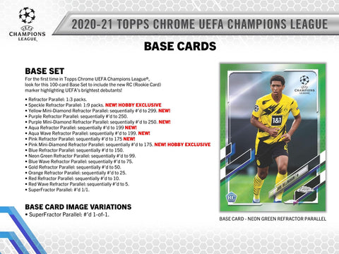 2020/21 Topps UEFA Champions League Chrome Soccer Hobby