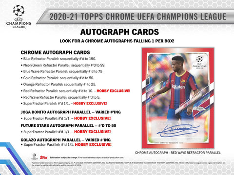 2020/21 Topps UEFA Champions League Chrome Soccer Hobby
