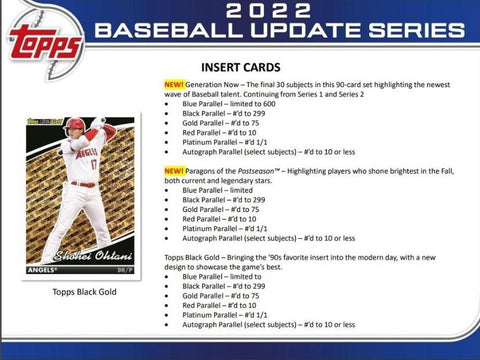 2022 Topps Update Series Baseball 7-Pack Blaster