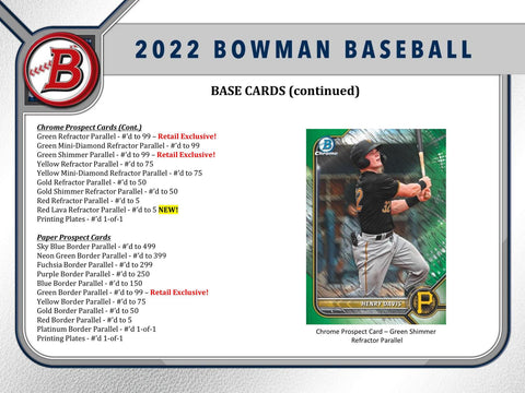 2022 Bowman Baseball 6-Pack Blaster