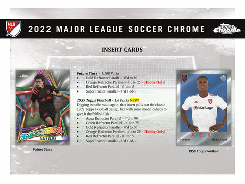 2022 Topps Chrome MLS Major League Soccer Hobby