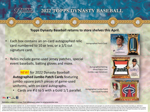 2022 Topps Dynasty Baseball Hobby