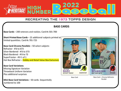 2022 Topps Heritage High Number Baseball 8-Pack Blaster